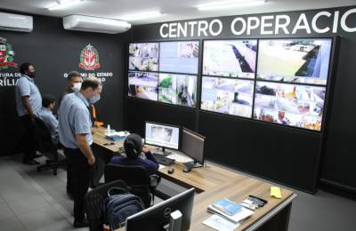 Central de Videomonitoramento do Programa Ronda Azul em Marília ajuda a Polícia a elucidar furtos 